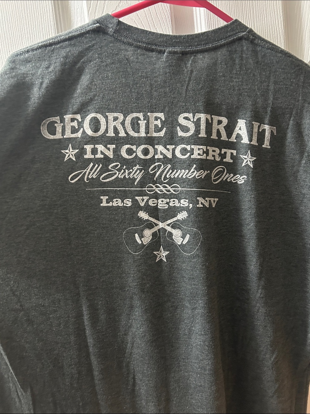 Las Vegas George Strait Concert Tee - Charcoal, large